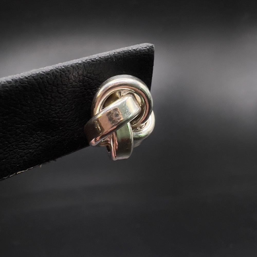 925 STERLING SILVER KNOT POST EARRINGS - Picture 3 of 8